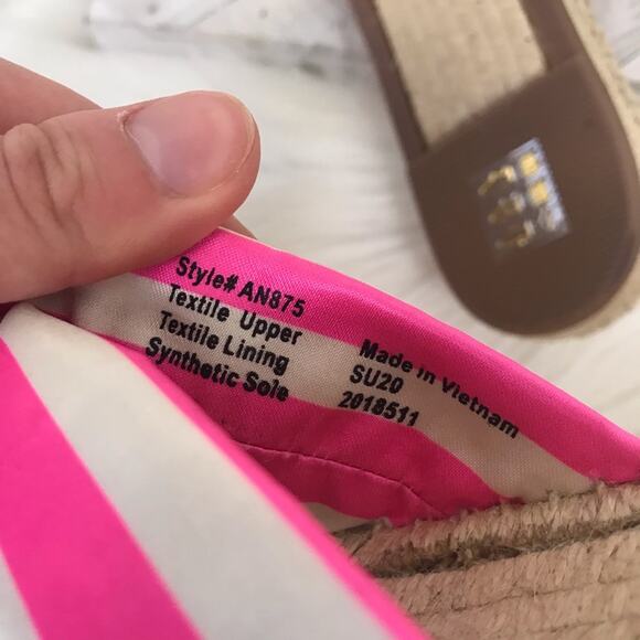 J.Crew Striped Twisted Knot Espadrille Sandals Size 8.5 - Picture 13 of 13